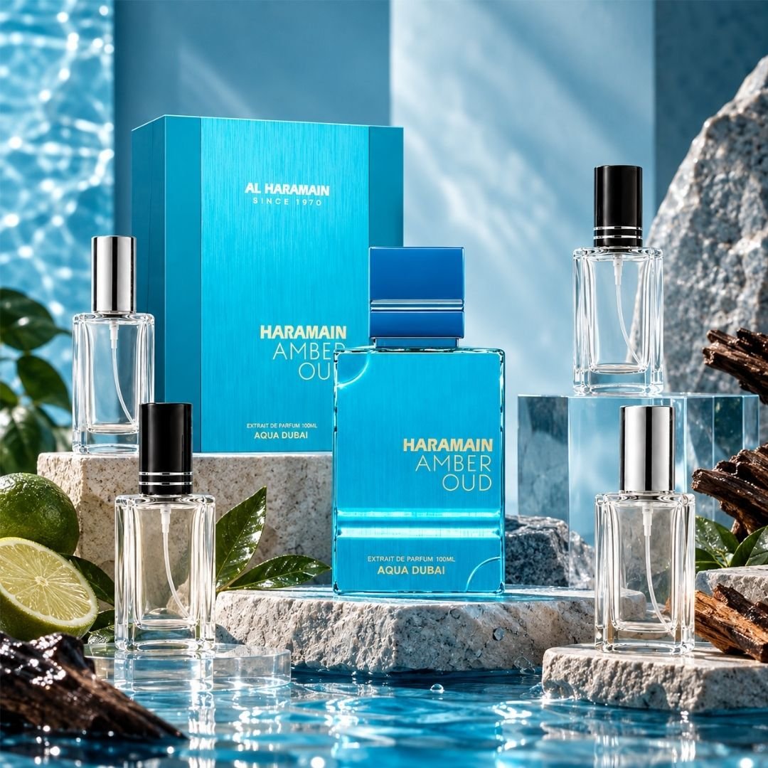Al Haramain Amber Oud Aqua Dubai Extrait de Parfum decant in Bangladesh
