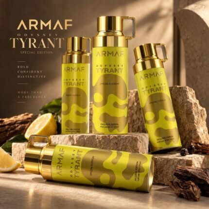 Armaf Odyssey Tyrant Special Edition 200ml gold body spray can for men